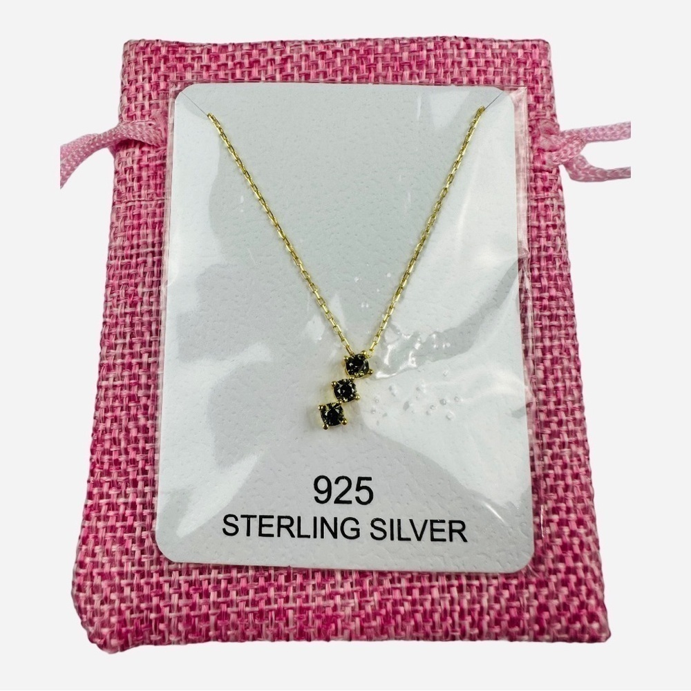 Peridot Birthstone Gold Plated 925 Silver Necklace 18 inch Chain
